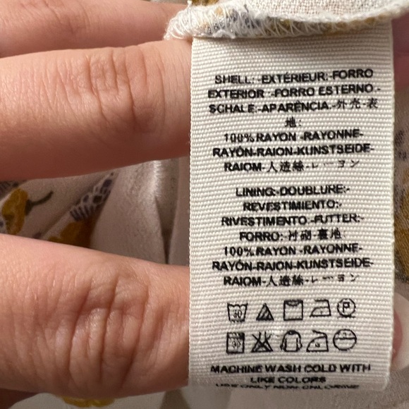 Free People Tegan Printed Mini Dress In Ivory - Picture 7 of 9